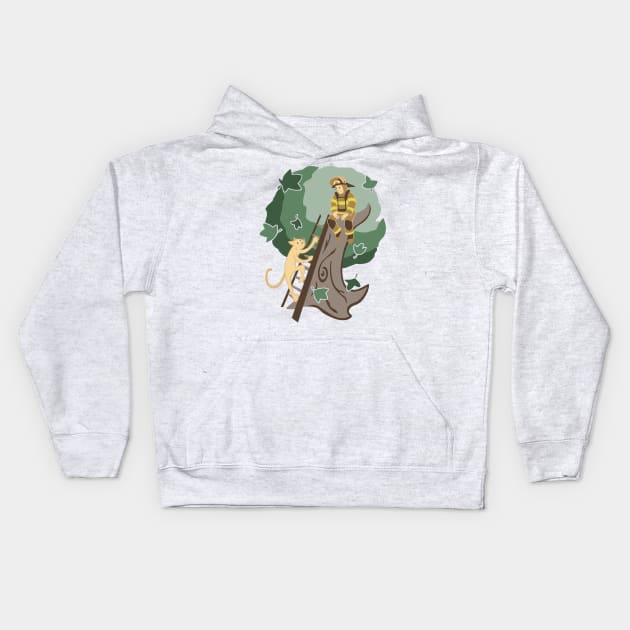 Stuck in a Tree Kids Hoodie by thekylewalters